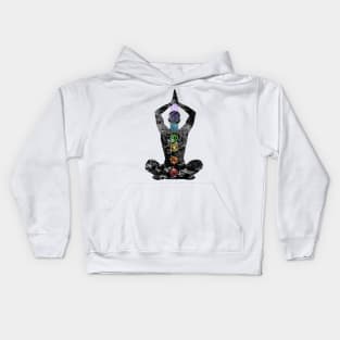 Meditating Man Kids Hoodie